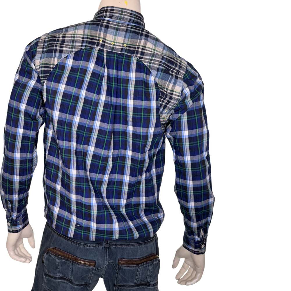 Junya Watanabe Comme des Garçons MAN Mixed Plaid Patchwork Button Down Shirt - Picture 2 of 2